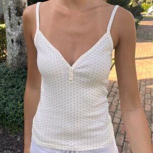 Brandy Melville Lorene Pink Hearts Tank Top